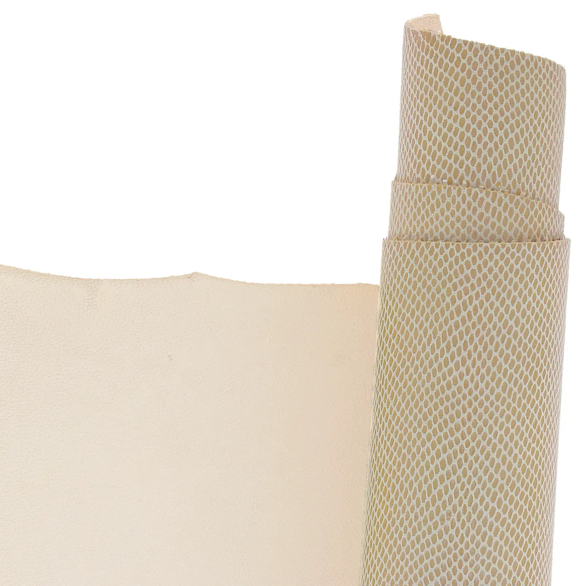 Cuir de chèvre imprimé lézard noisette minimaliste