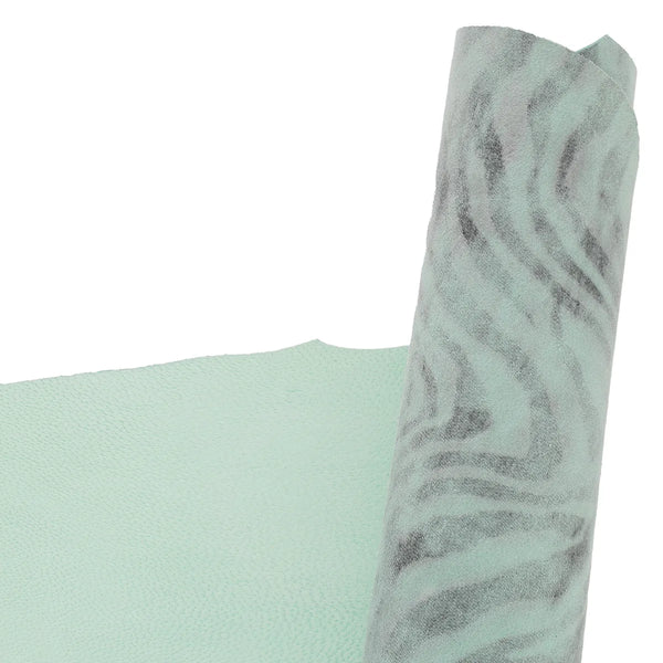 Cuir de chèvre fantaisie vert zébré