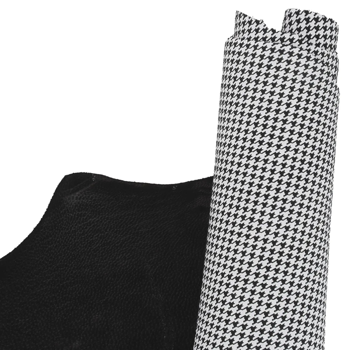 Cuir de chèvre fantaisie imprimé pied de poule