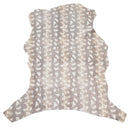 Cuir écru et marron motif reptile pour maroquinerie intemporelle