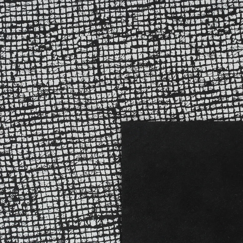 Peau de cuir reptile craquelé noir et blanc