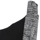 Cuir de chèvre noir et blanc mat effet reptile