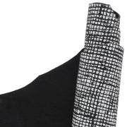Cuir de chèvre noir et blanc mat effet reptile