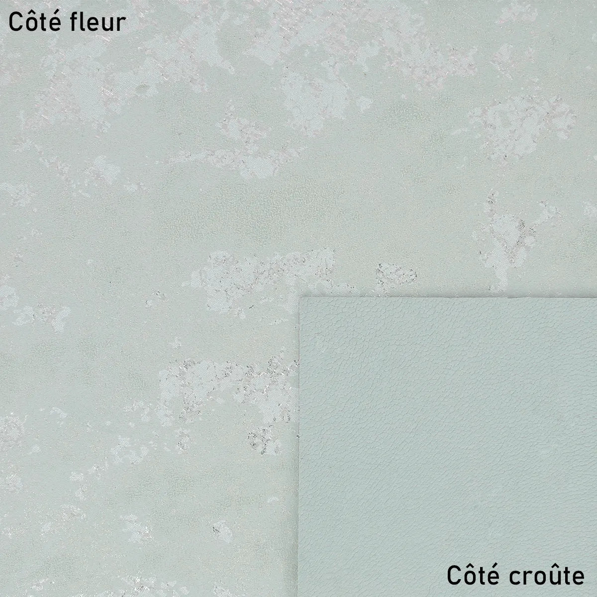 Peau de cuir effet marbré velours