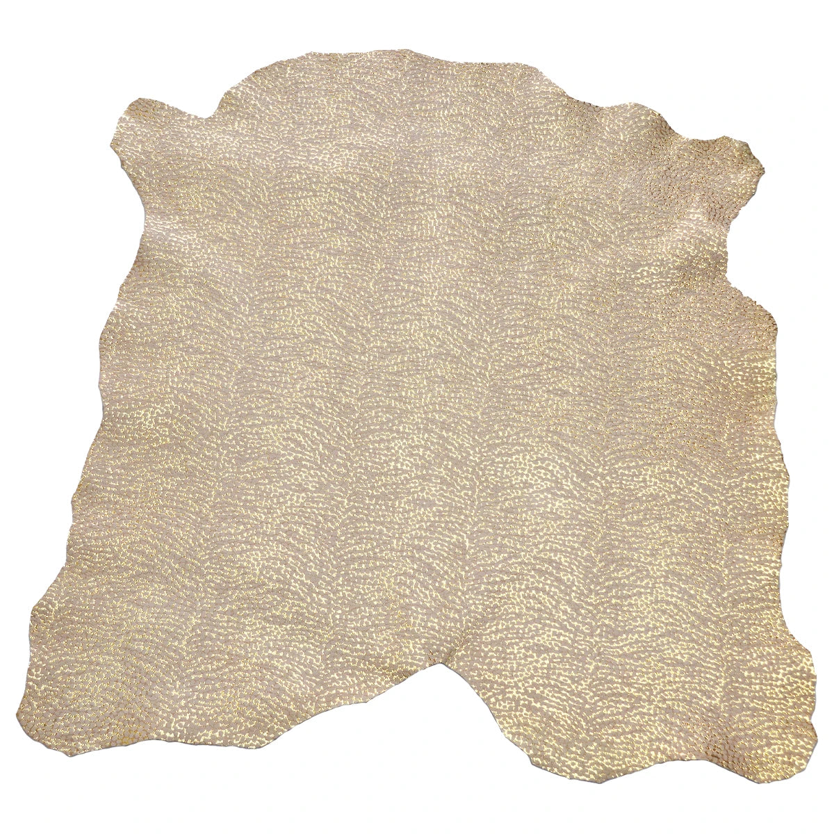 Cuir fantaisie velours beige et or