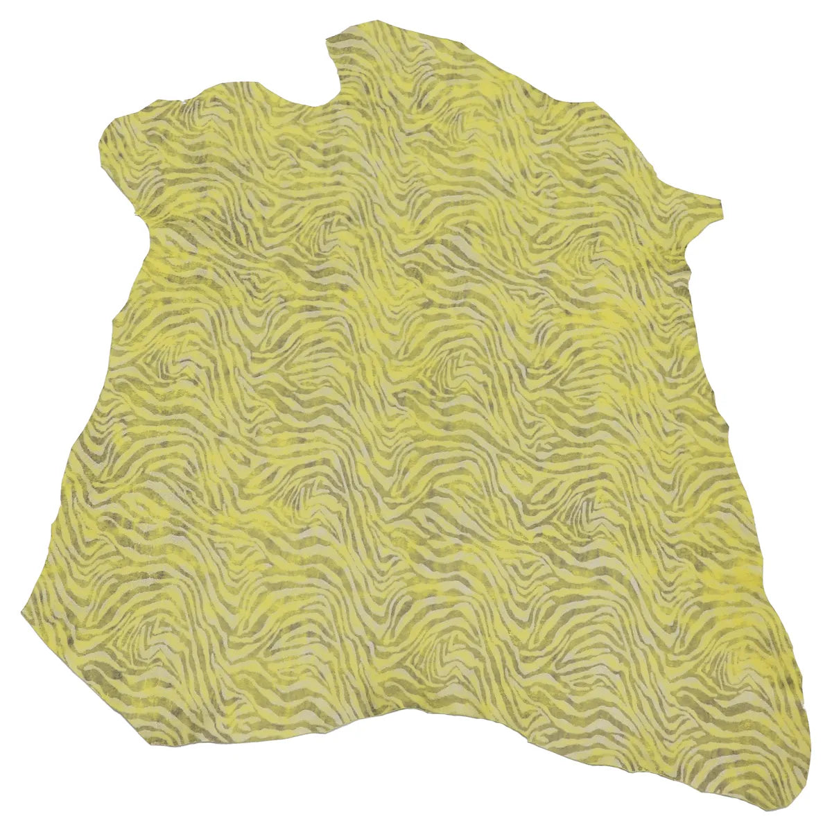 Peau de cuir de chèvre jaune zébré