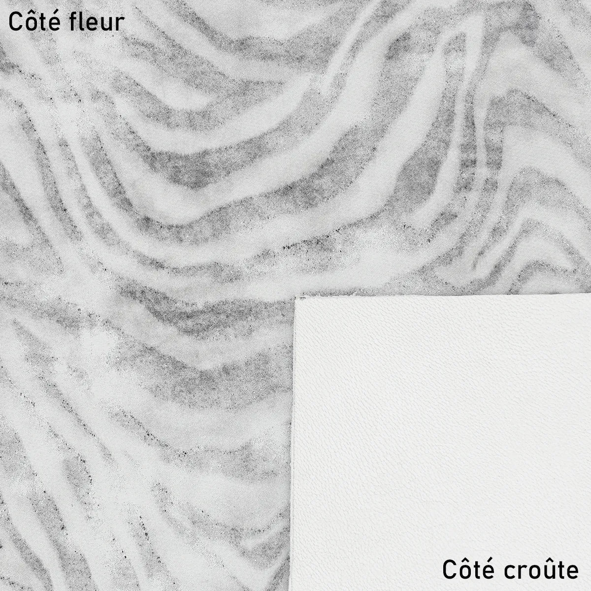 Cuir de chèvre velours imprimé zébré