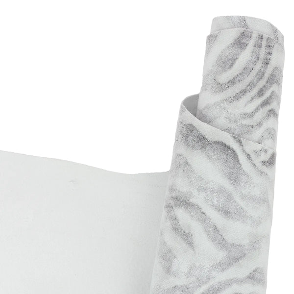 Cuir de chèvre fantaisie gris zébré