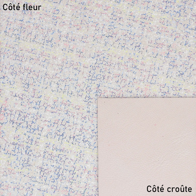Peau de cuir couleur pastel pour créations douces 