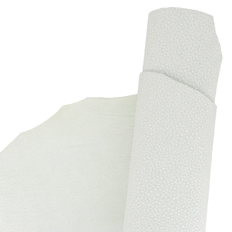 Peau de cuir de chèvre fantaisie blanc velours