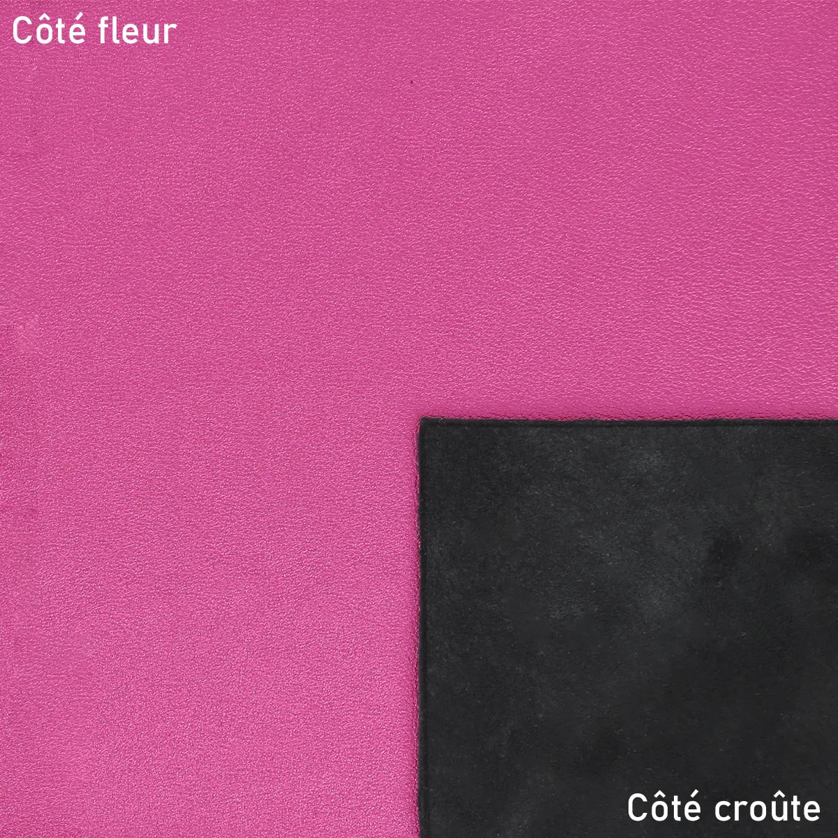 Cuir rose grain fin et naturel