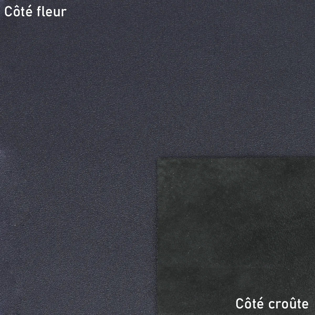 Cuir bleu foncé métallisé