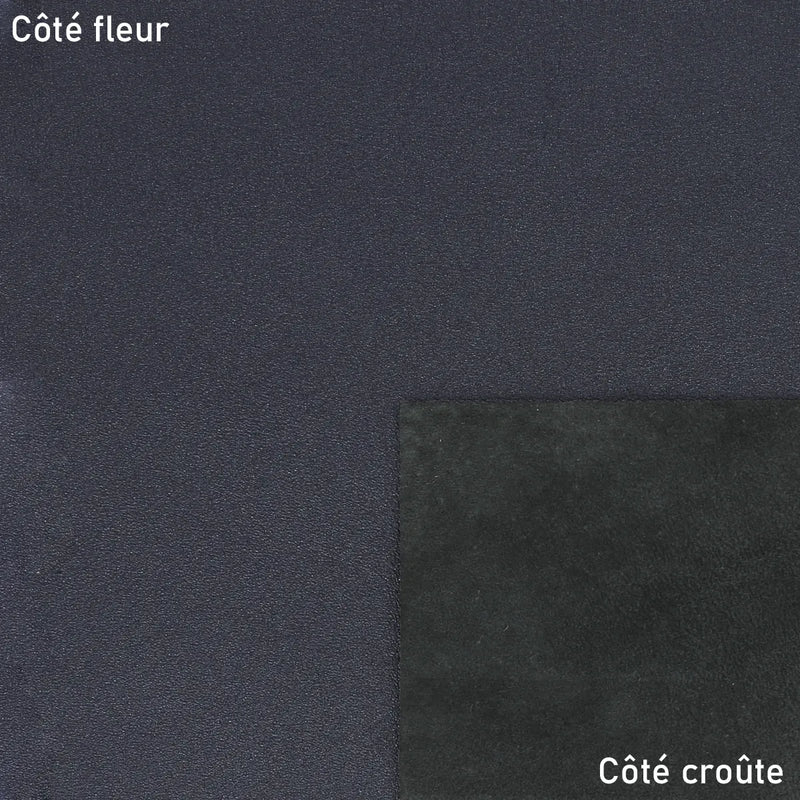 Cuir bleu foncé métallisé