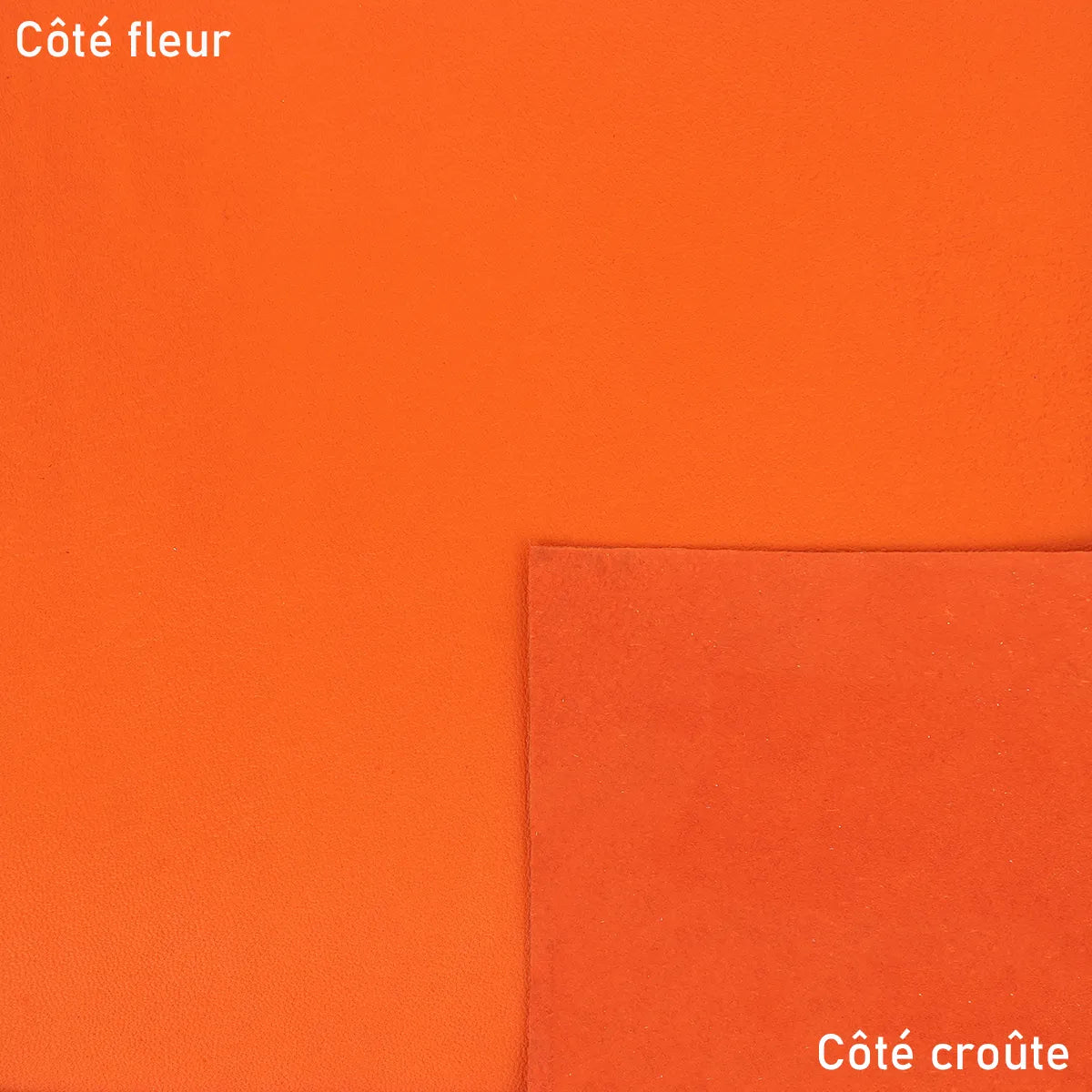Cuir nappa pleine fleur - Orange T30 - Deco cuir