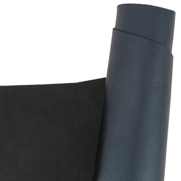 Cuir d’agneau fantaisie bleu cobalt métallisé