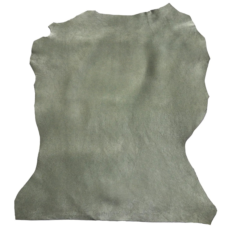 Cuir métallisé vert lichen pour maroquinerie élégante