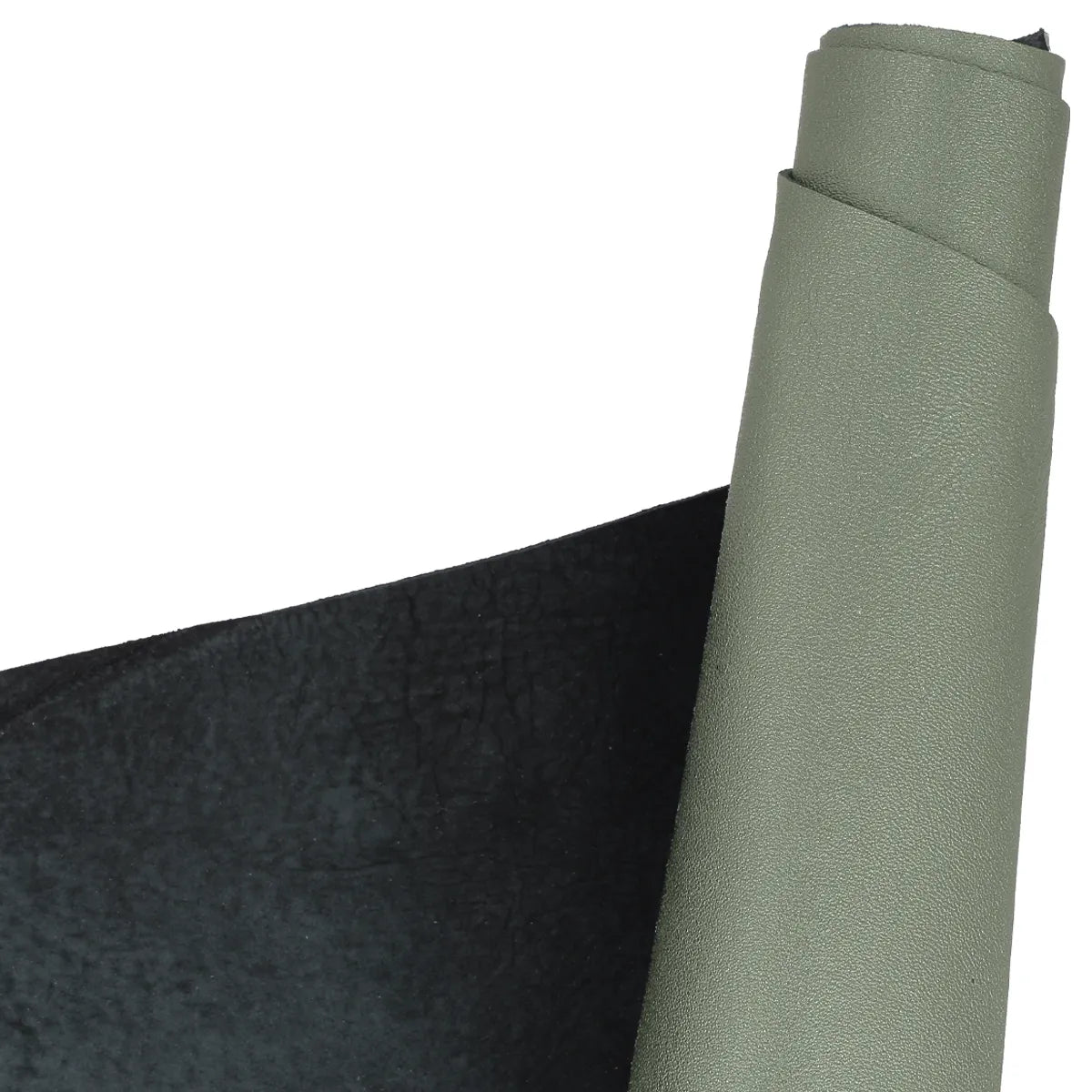 Cuir d’agneau vert lichen métallisé