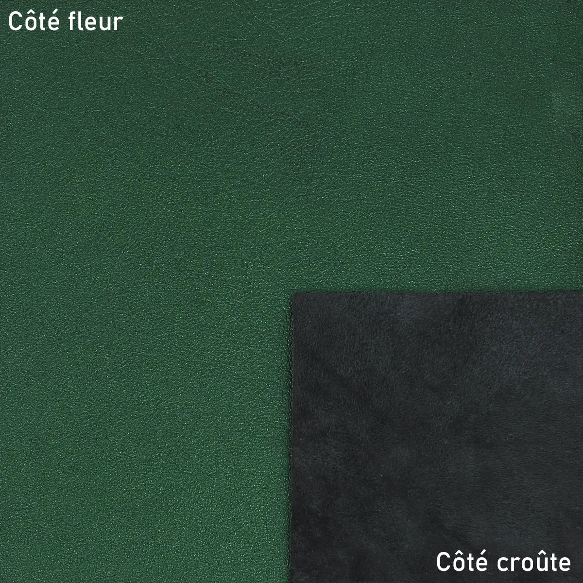 Peau lisse vert sapin métallisé