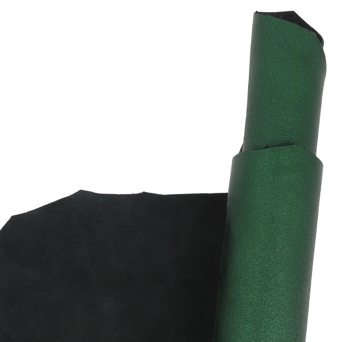 Cuir d'agneau vert sapin métallisé