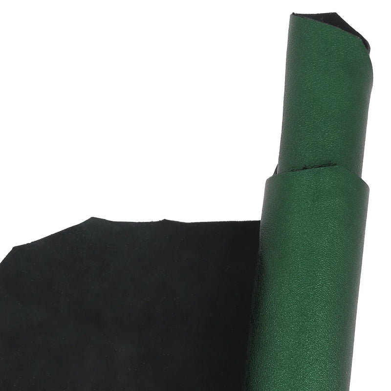 Cuir d'agneau vert sapin métallisé