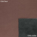 Cuir grain fin et naturel rose métallisé