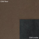 Cuir grain naturel et fin marron métallisé