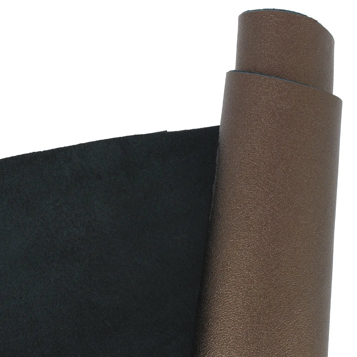 Cuir d’agneau fantaisie marron glacé métallisé