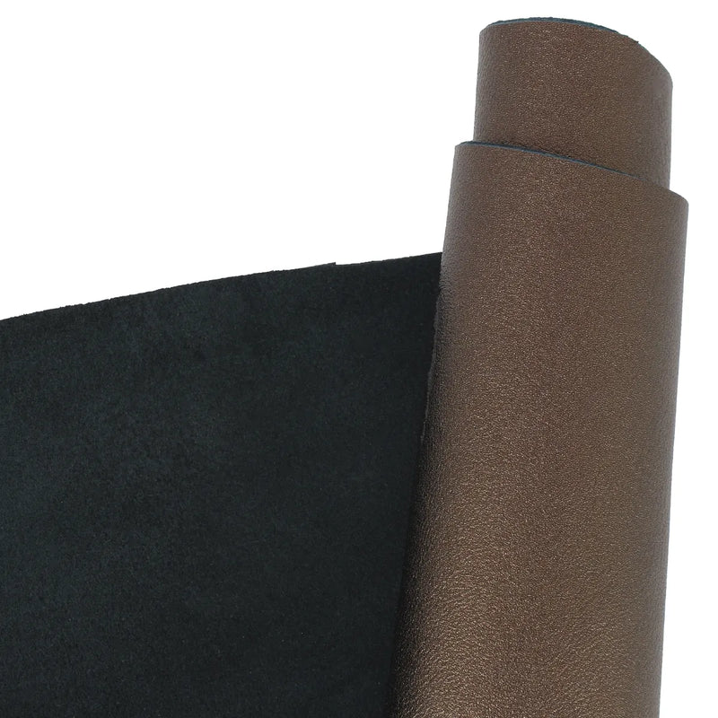 Cuir d’agneau fantaisie marron glacé métallisé