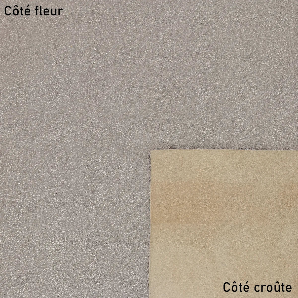 Cuir minéral au grain fin finition métallisée