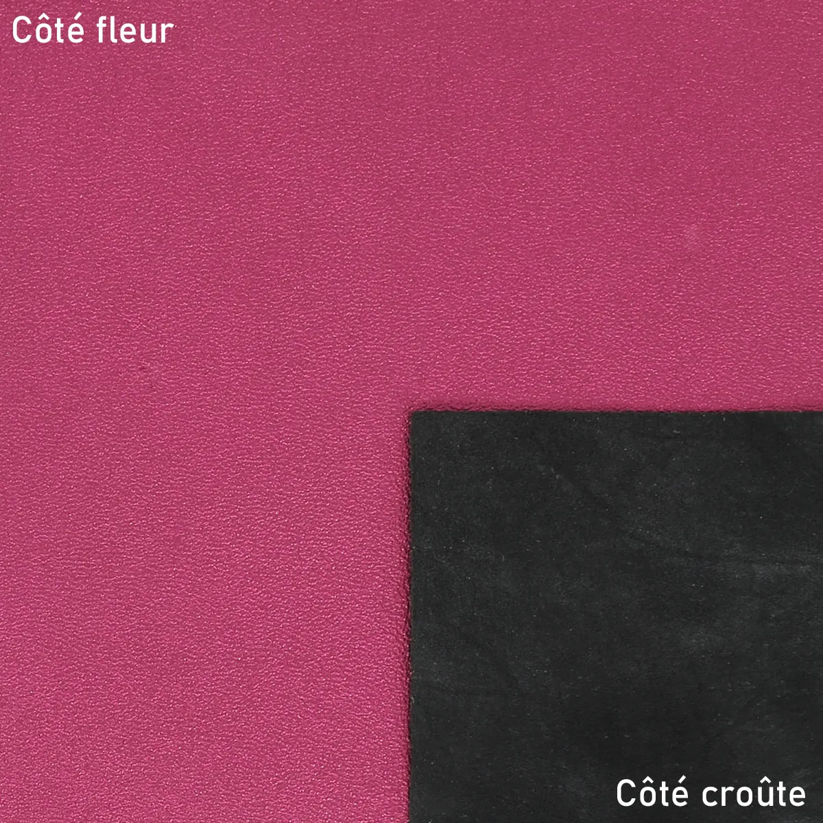 Peau de cuir fantaisie effet métallisé rose