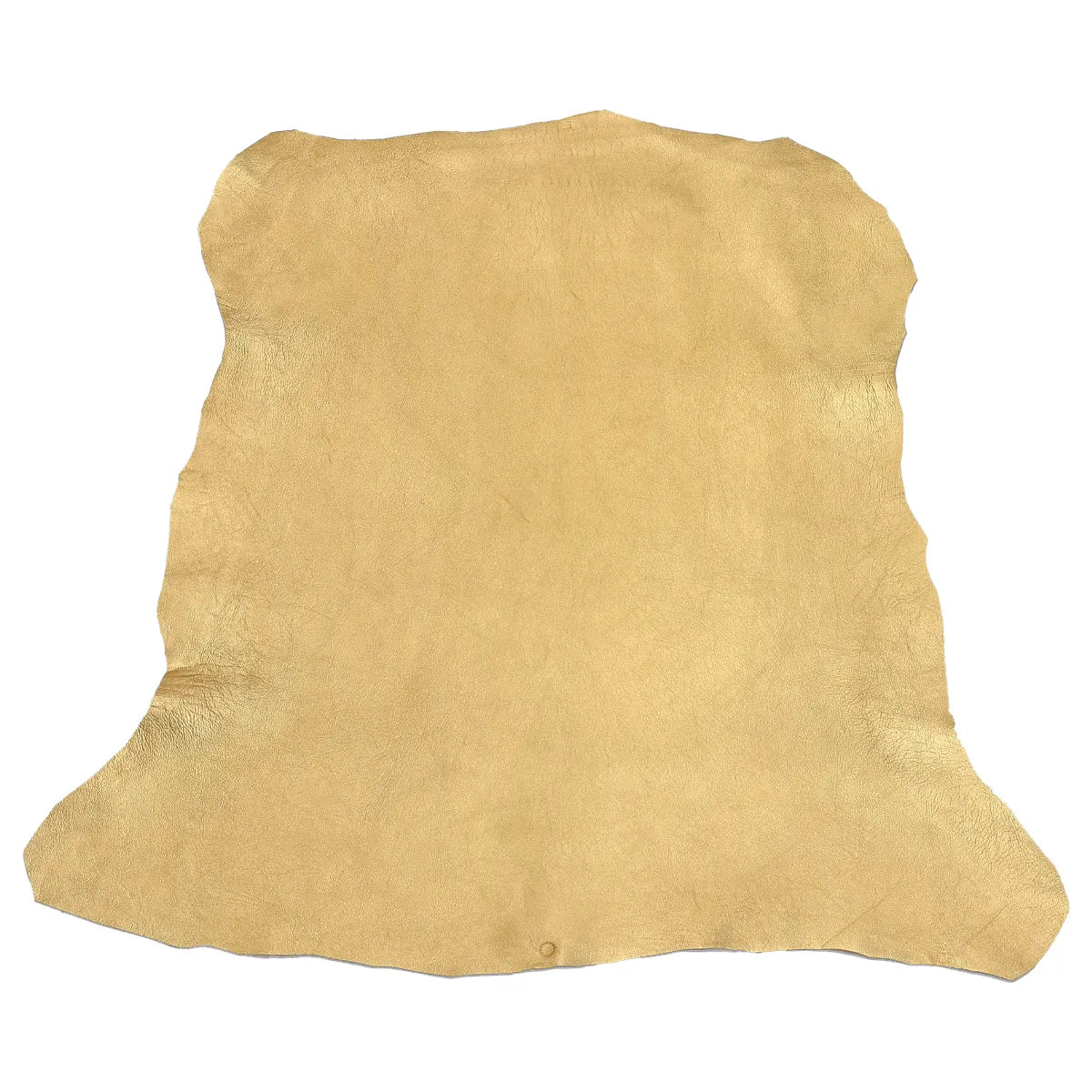 Peau de cuir d’agneau or métallisé souple