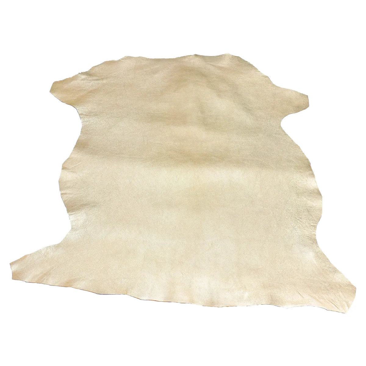 Peau de cuir d'agneau souple doré métallisé