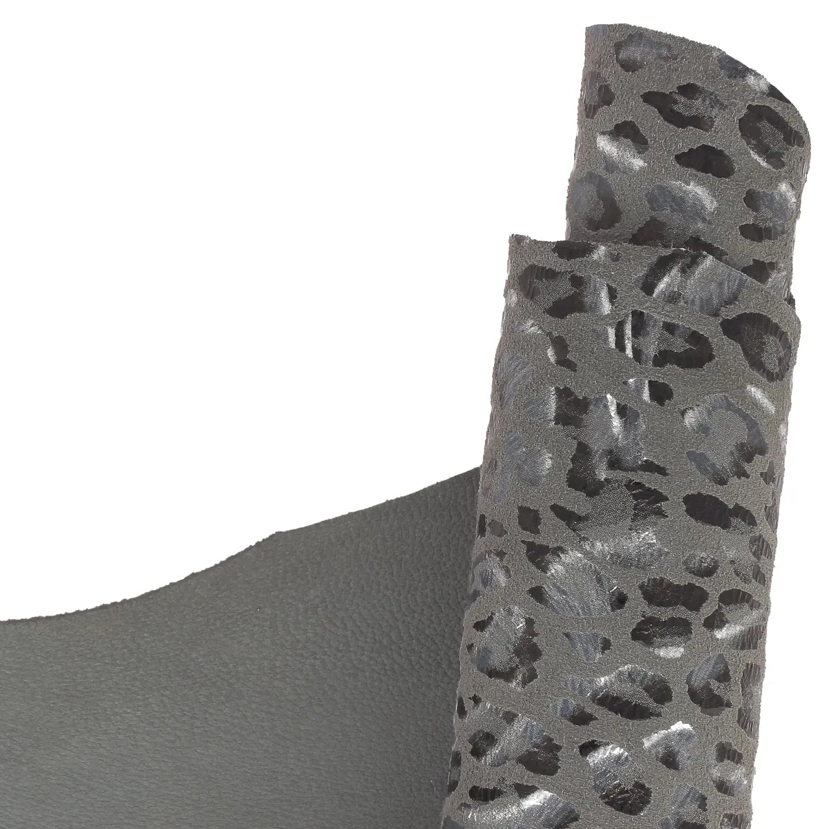 Cuir de chèvre fantaisie – Gris léopard