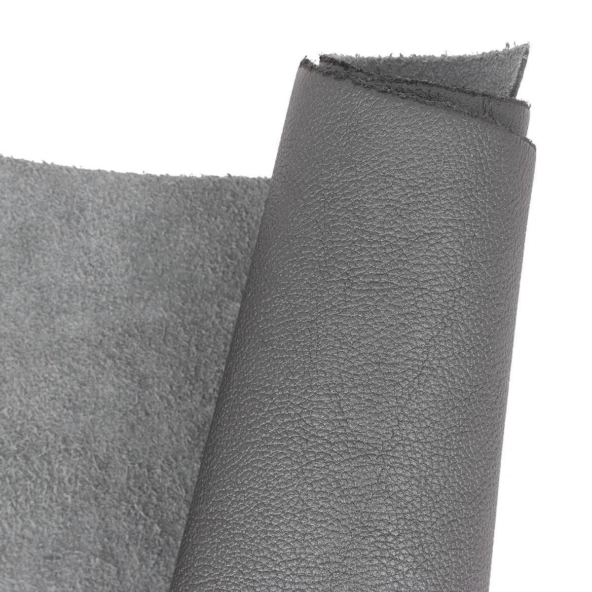 Cuir grainé métallisé - Gris étain T60 - Deco cuir