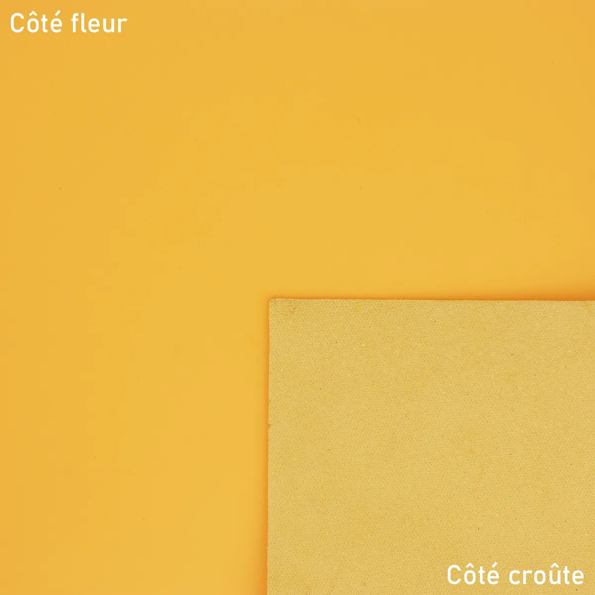 Peau de cuir lisse jaune idéale pour fabriquer des sacs, cartables, pochettes et accessoires