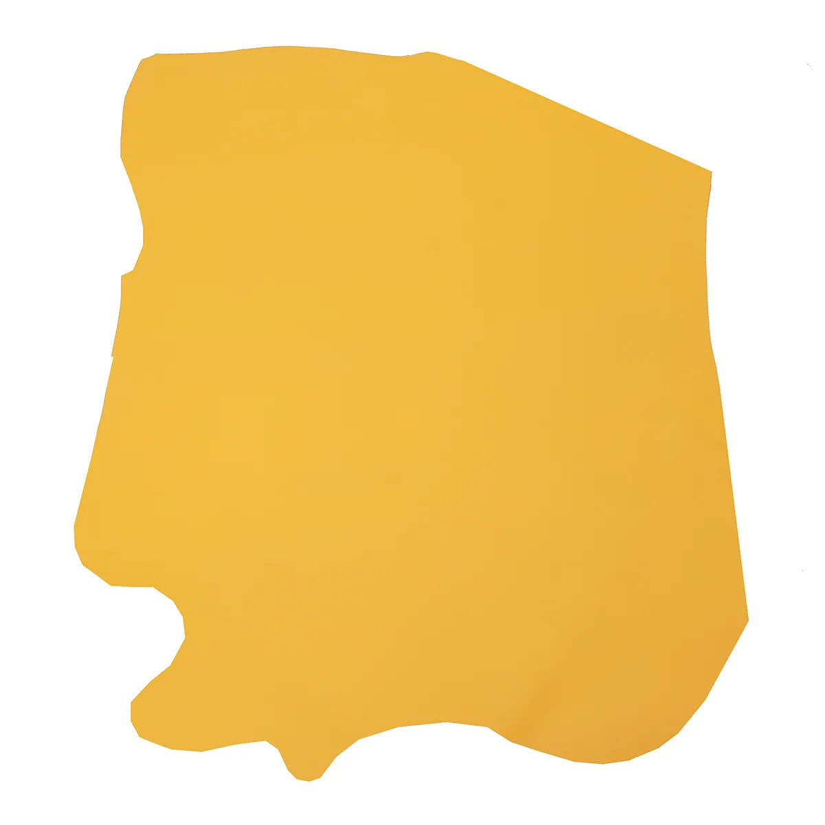Peau entière de cuir de vachette lisse couleur jaune soleil. Cuir lisse idéal pour la fabrication de maroquinerie, sac, pochette, cartable et autres articles nécessitant de la tenue.