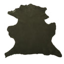 Peau entière de cuir de mouton lainé frisé - vert kaki  T66 - Deco cuir