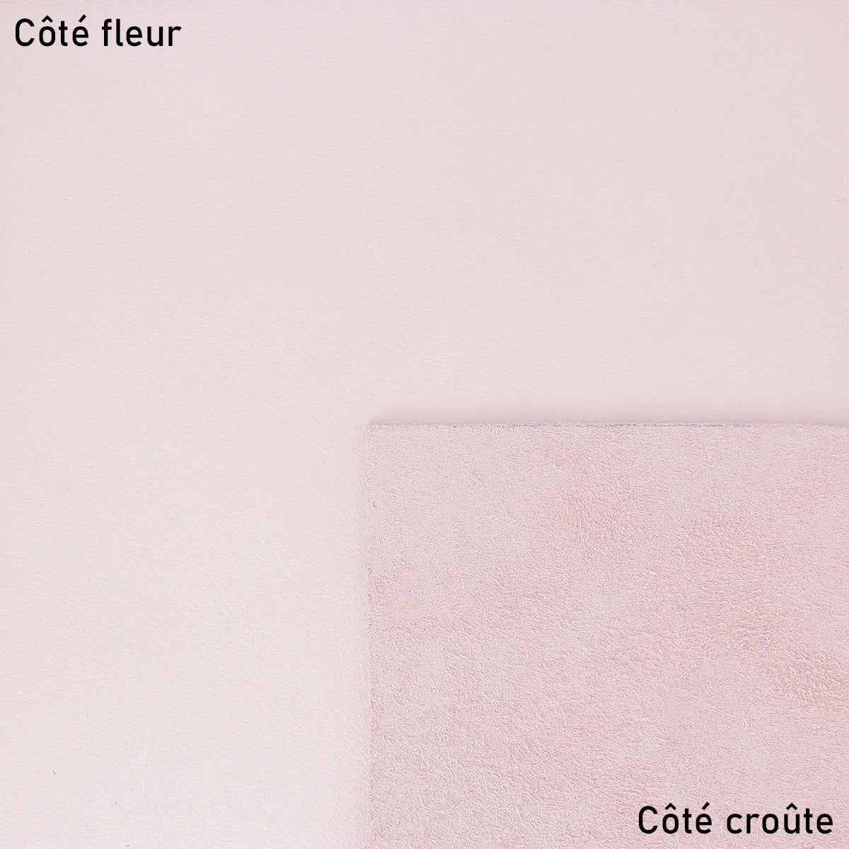 Cuir lisse couleur rose craie idéal pour la réalisation de maroquinerie et accessoire