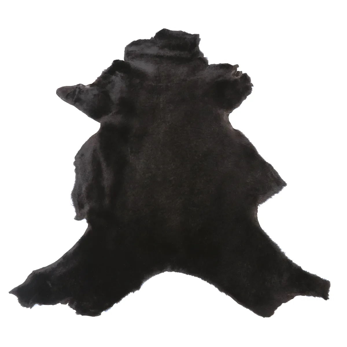 Peau entière de cuir de mouton lainé - Marron foncé T85 - Deco cuir