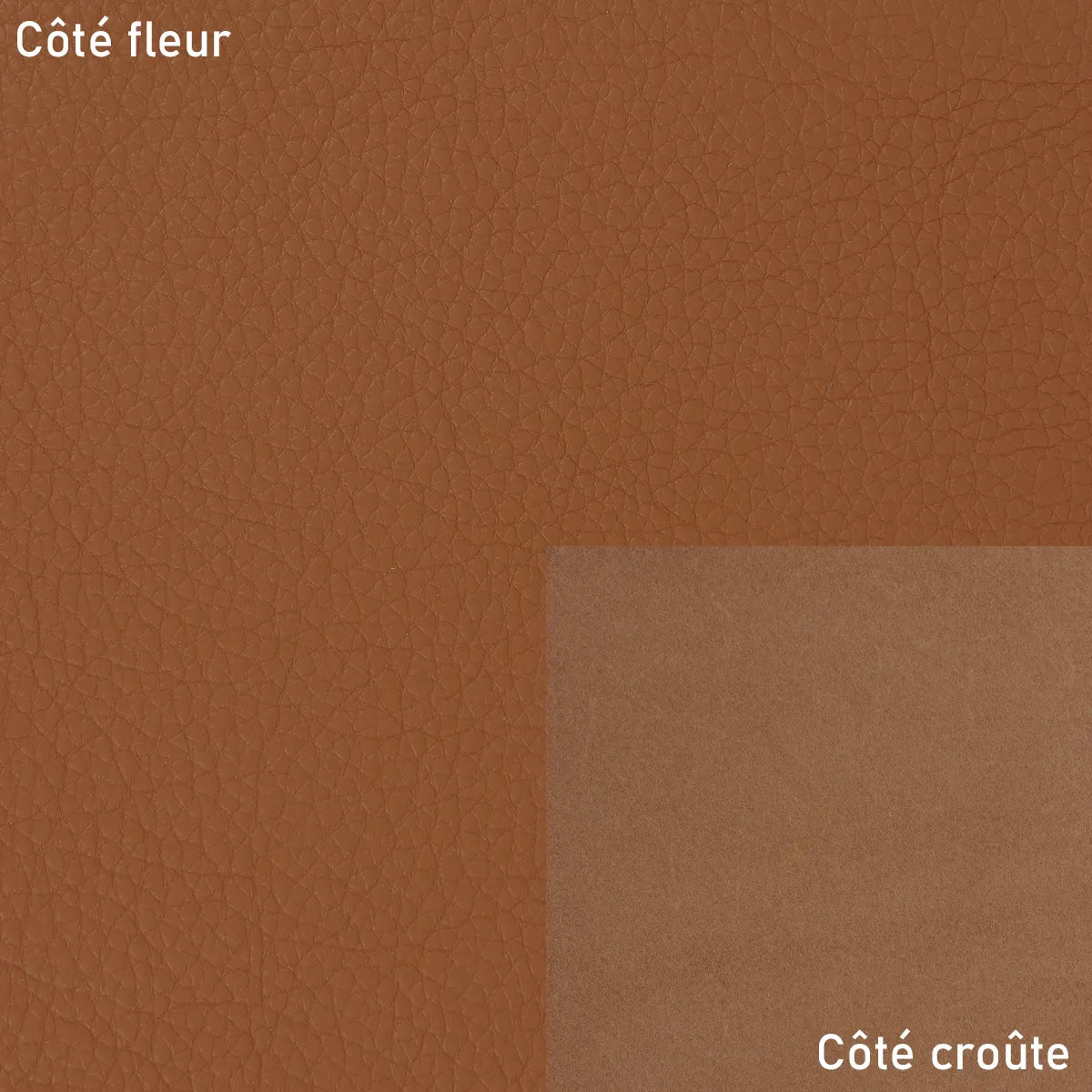 Morceau de cuir grainé - Caramel T86 - Deco cuir