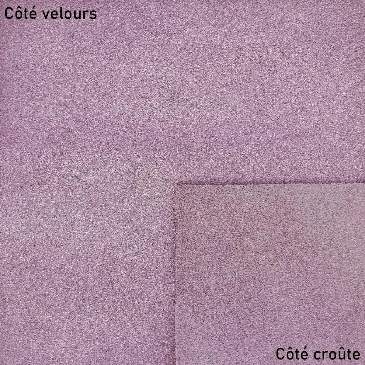 Croûte de cuir de veau velours - Lavande T87 - Deco cuir