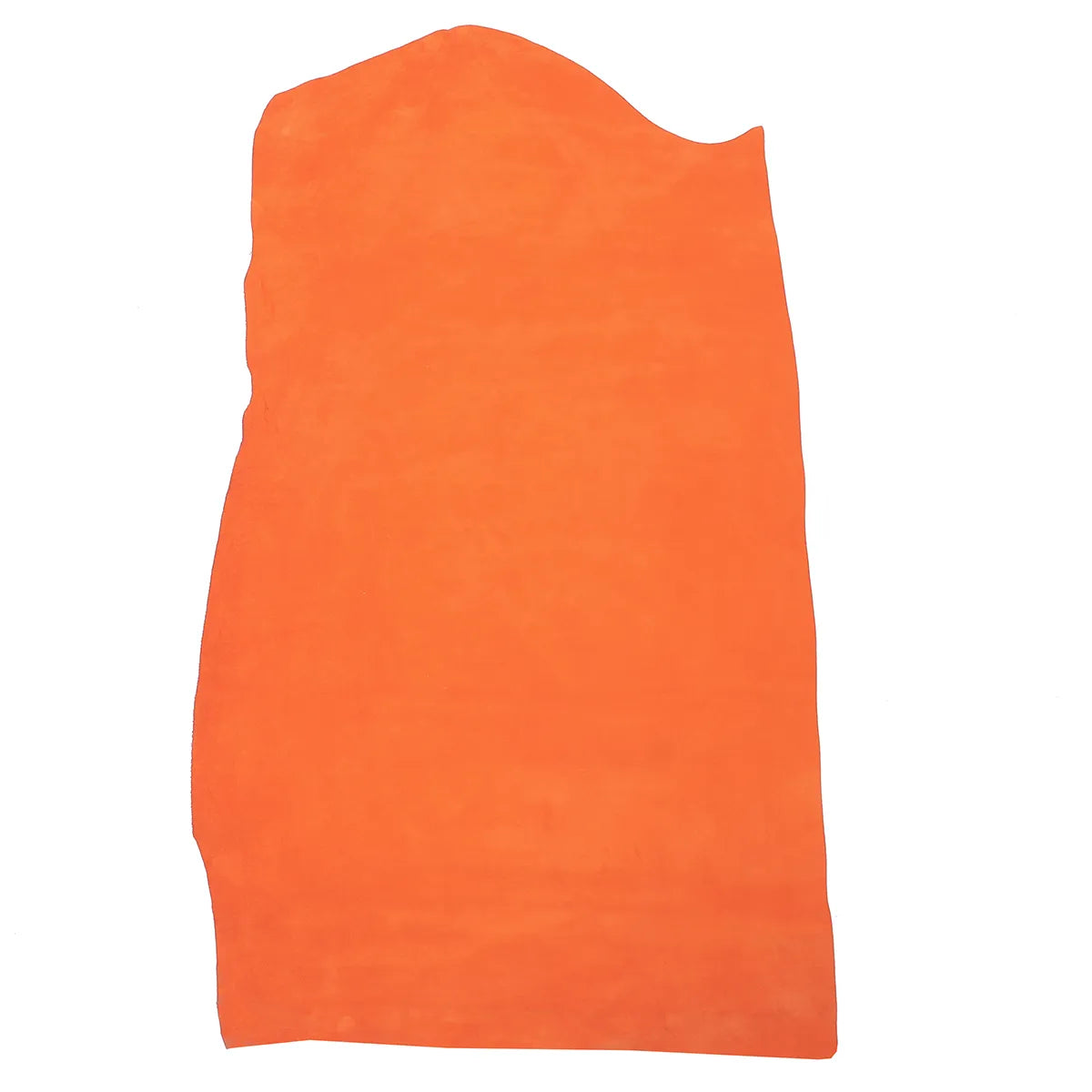 Peau entière en croûte de cuir velours orange vif