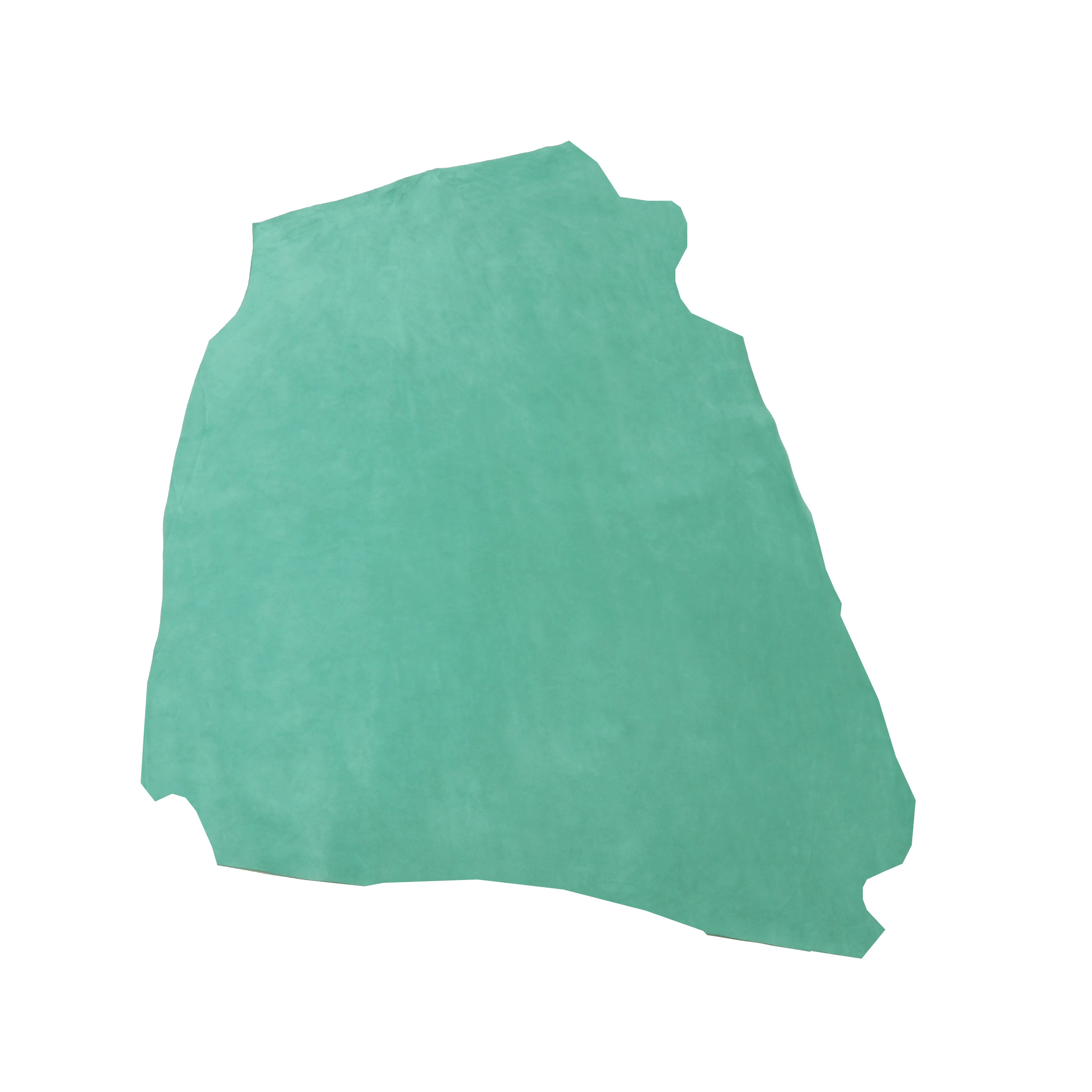 Peau entière en croûte de cuir velours - Vert turquoise T90 - Deco cuir