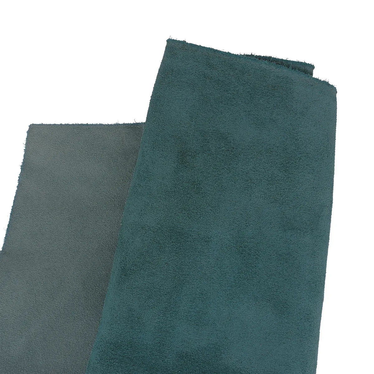 Peau en croûte de cuir velours - Bleu canard T96 - Deco cuir