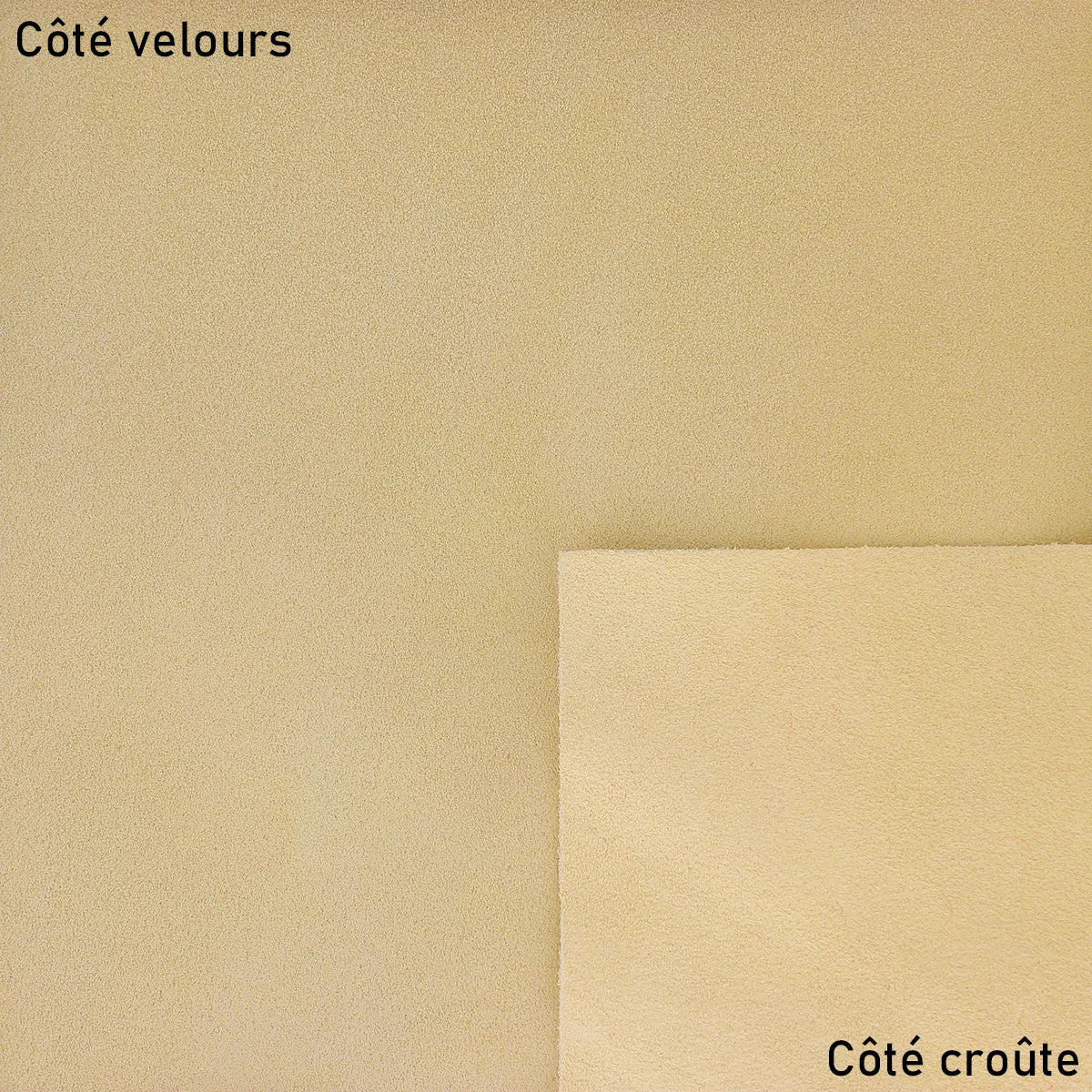 Croûte de cuir velours - Beige sable U03 - Deco cuir