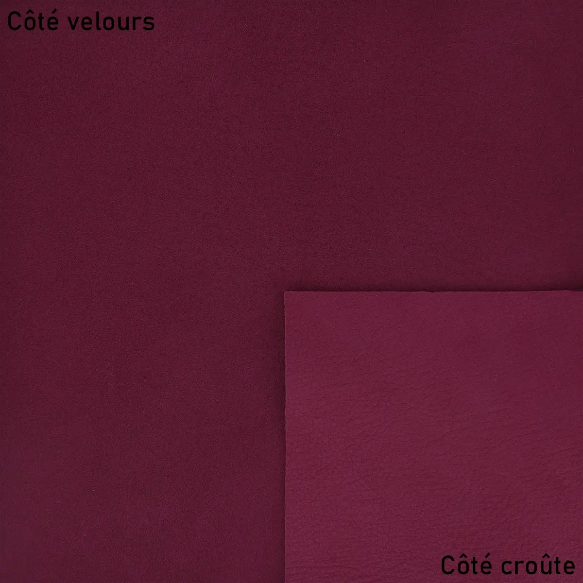 cuir peau de pêche rose rubis
