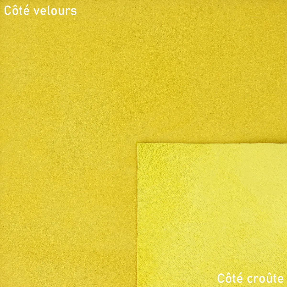 Cuir de chèvre velours Jaune U09 - Deco cuir
