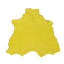 Peau en cuir velours jaune U09 - Deco cuir