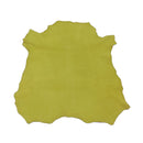 Peau en croûte de cuir velours vert acide - Deco cuir