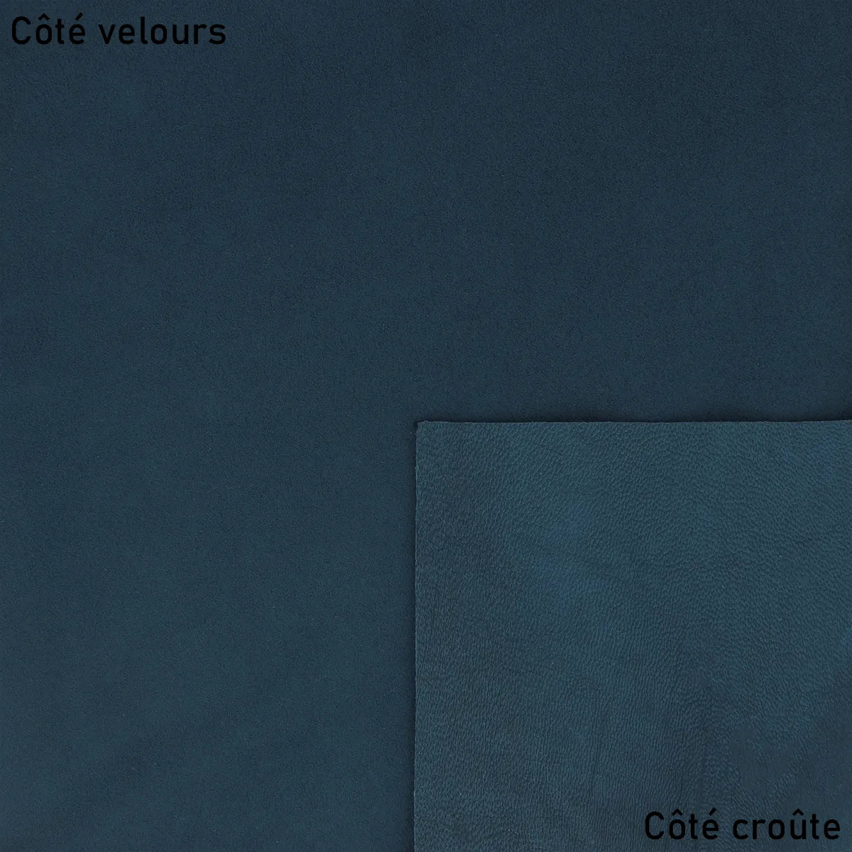 cuir peau de pêche bleu canard